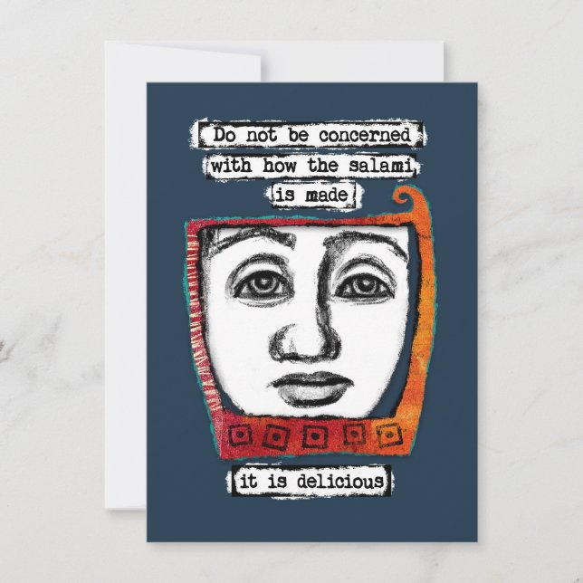 Der Salami ist eine köstliche Grußkarte Karte (Vorderseite)