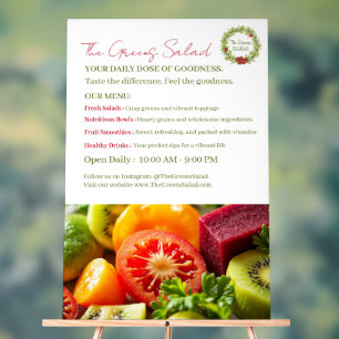 Der Salat der Grüntöne Acrylschild