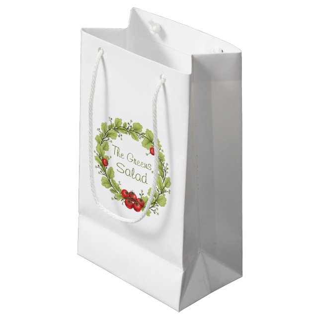 Der Salat der Grüntöne Kleine Geschenktüte (Vorderseite Schrägansicht)