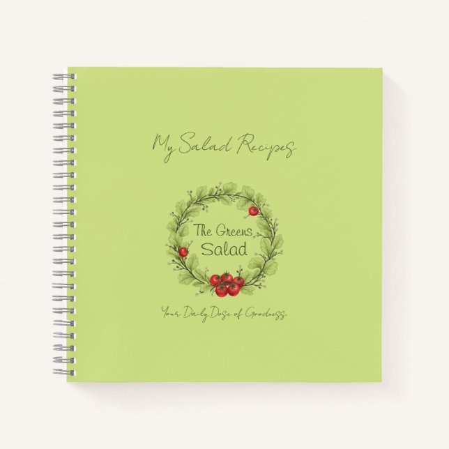 Der Salat der Grüntöne Notizbuch (Vorderseite)