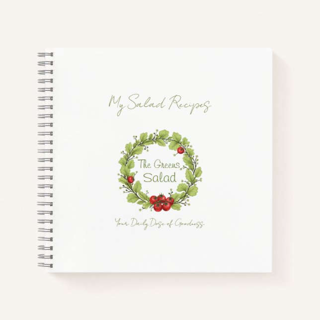 Der Salat der Grüntöne Notizbuch (Vorderseite)