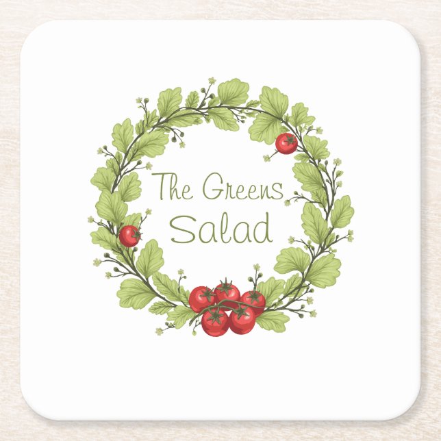 Der Salat der Grüntöne Rechteckiger Pappuntersetzer (Vorderseite)