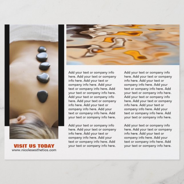 Der Salon und der Wellness-Center Drei-Falten-Flye (Vorderseite)