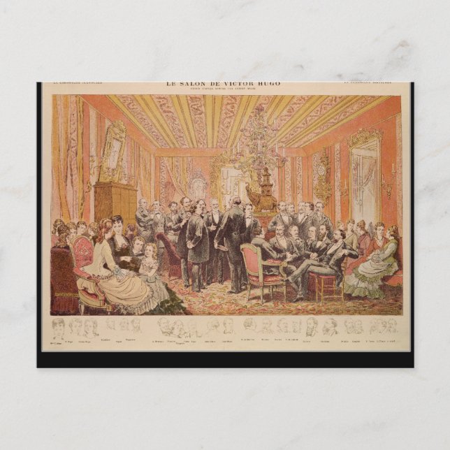 Der Salon von Victor Hugo Postkarte (Vorderseite)