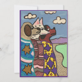 Der Salzsee, Hunde, Kunst Karte