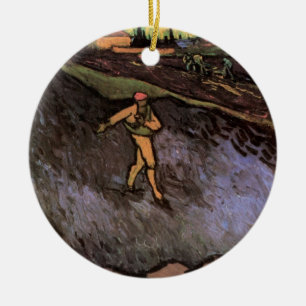 Der Sämann: Außenbezirke von Arles von Vincent van Keramik Ornament