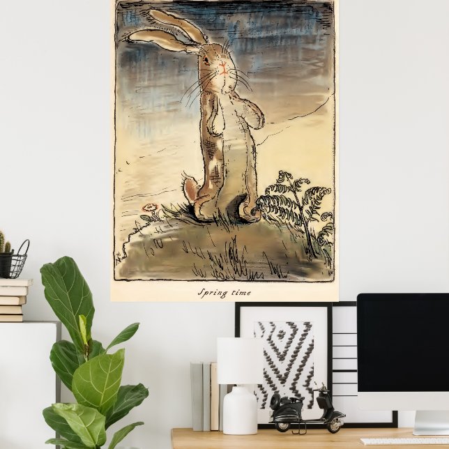 Der Samtkaninchen , Frühling Poster (Heimbüro)
