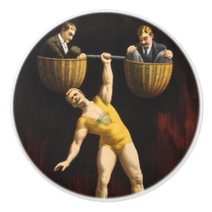 Der Sandow Eugen Sandow Vaudeville-Gewichtheber Keramikknauf