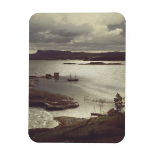 Der Sandvik Fiord von Hans Gude Magnet