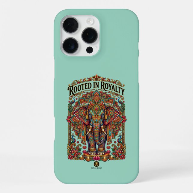 Der sanfte Riese: Künstlerisches Elefantendesign iPhone Hülle (Rückseite)