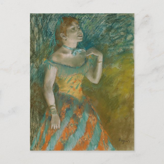 Der Sänger in Grün - Edgar Degas Postkarte (Vorderseite)