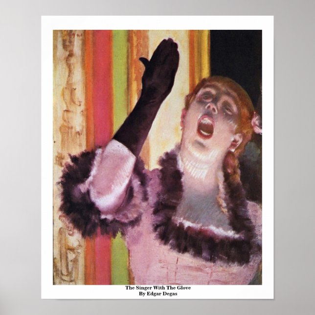 Der Sänger mit dem Handschuh von Edgar Degas Poster (Vorne)