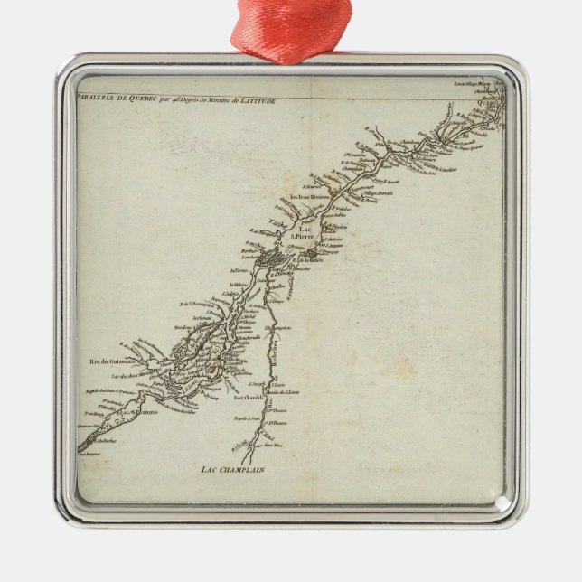 Der Sankt-Lorenz-Strom in Kanada Silbernes Ornament (Vorne)