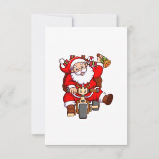 der santa claus liefert Geschenkboxen auf einem kü Einladung