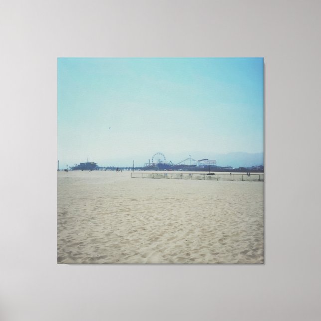 Der Santa Monica Pier  Leinwanddruck (Vorderseite)