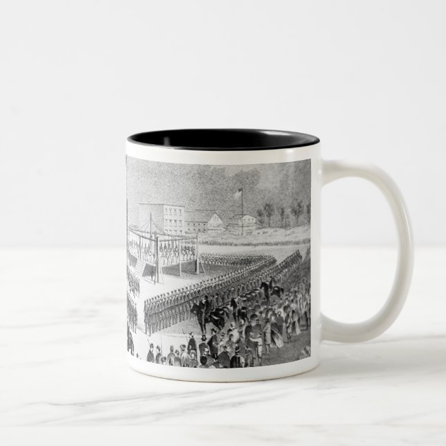 Der Santee Sioux Aufstieg, Mankato, Minnesota, 186 Zweifarbige Tasse (Rechts)