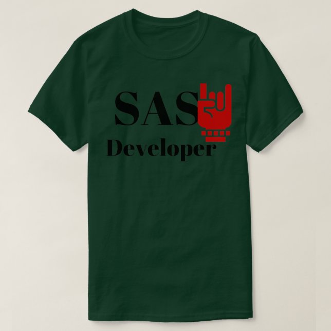 Der SAS-Entwickler T-Shirt (Design vorne)