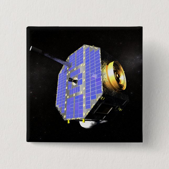 Der Satellit Interstellar Boundary Explorer Button (Vorderseite)