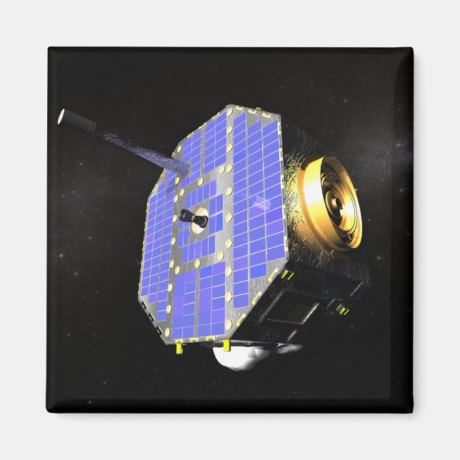 Der Satellit Interstellar Boundary Explorer Magnet (Vorne)