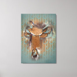 Der Sattel III - überzogene Canvas Leinwanddruck