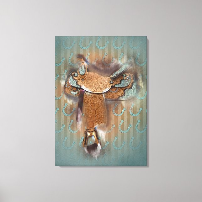 Der Sattel III - überzogene Canvas Leinwanddruck (Vorderseite)