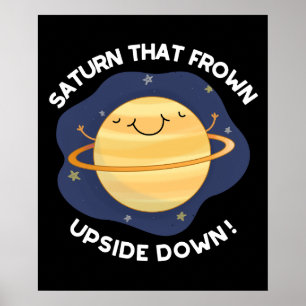Der Saturn, der den Planeten umrundet Pun DarK BG Poster