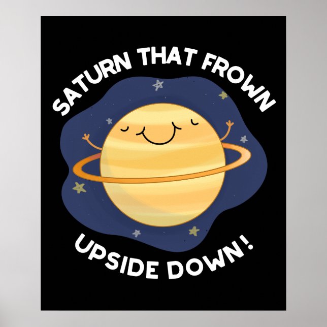 Der Saturn, der den Planeten umrundet Pun DarK BG Poster (Vorne)