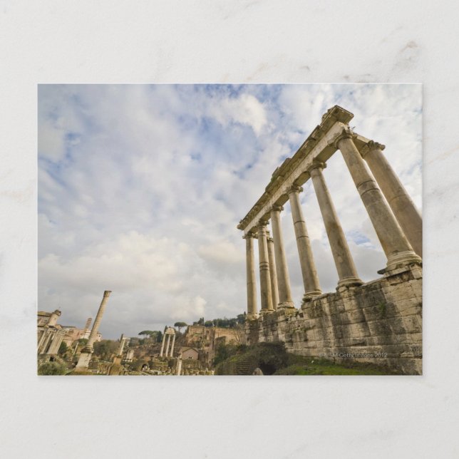 Der Saturn-Tempel ist der älteste im römischen Postkarte (Vorderseite)