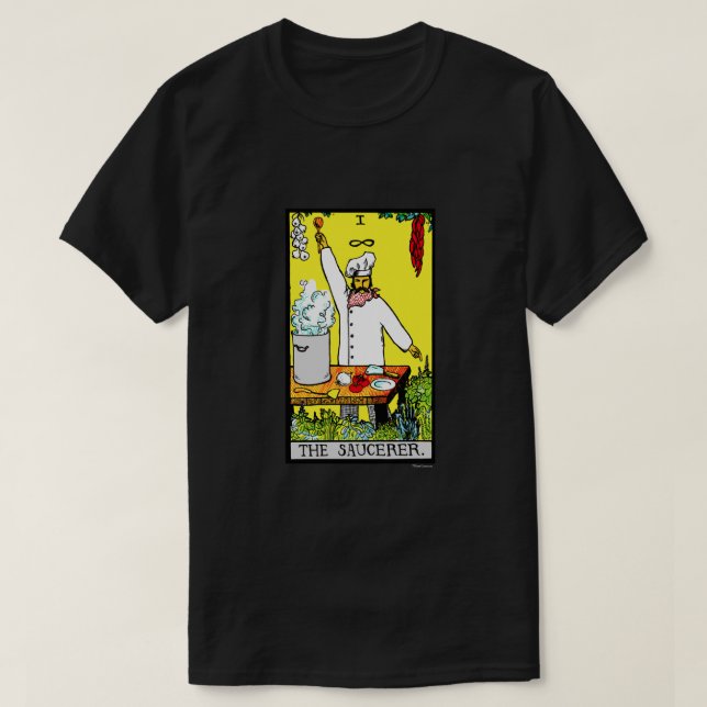 Der Saucerer farbenreiche T - Shirt (Design vorne)