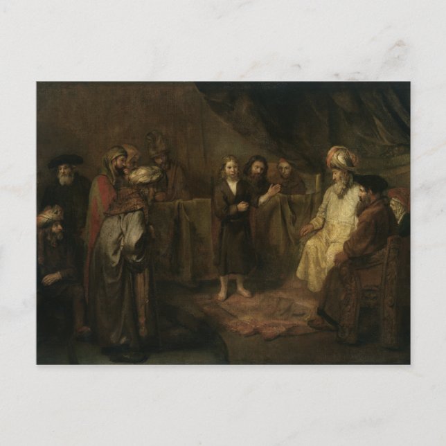 Der Säugling Christus im Tempel Postkarte (Vorderseite)