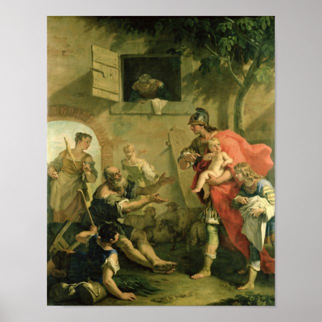Der Säugling Kyros mit dem Hirten Poster (Vorne)