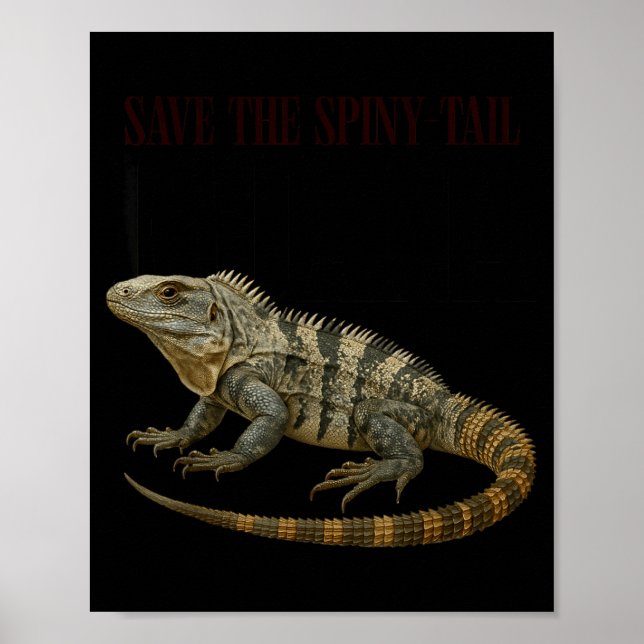 Der Save Spiny Tail Leguan Reptil Poster (Vorne)