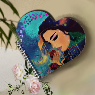 Der Scent der Rose Herzform Notizbuch