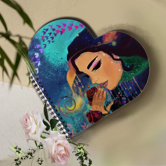 Der Scent der Rose Herzform Notizbuch (The Sent of roses Heart shaped Notebook)