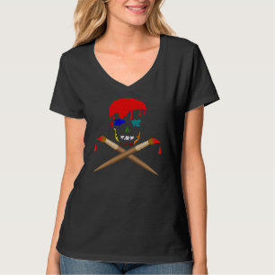 Der Schädel des Künstlers u. Knochen-T - Shirt