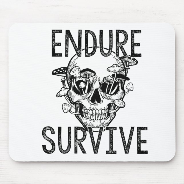 Der Schädel mit den Pilzen erlangen und überleben Mousepad (Vorne)