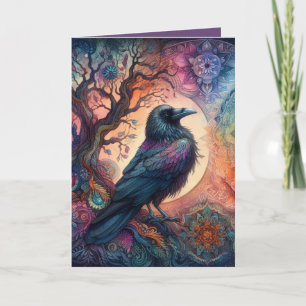 Der Schädelbaum des Lebens Mandala Pagan Karte