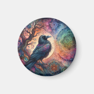 Der Schädelbaum des Lebens Mandala Pagan Magnet