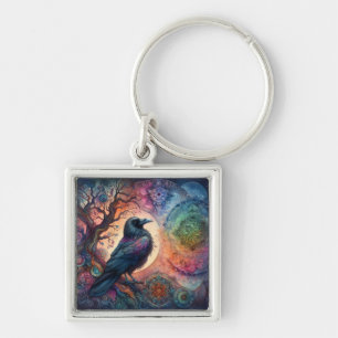 Der Schädelbaum des Lebens Mandala Pagan Schlüsselanhänger