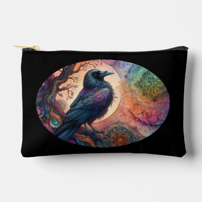 Der Schädelbaum des Lebens Mandala Pagan Zubehörtasche (Vorderseite)