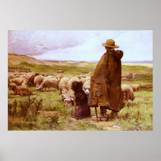Der Schäferhund ~ Julien Dupré ~ Leinwand der bild Poster