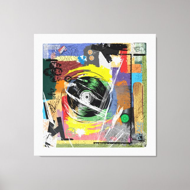 Der Schallplattenspieler von Ole Leinwanddruck (Vorderseite)