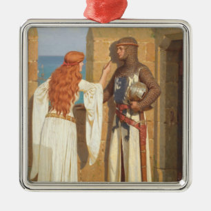 Der Schatten des Ritters (von Edmund Blair Leighto Ornament Aus Metall