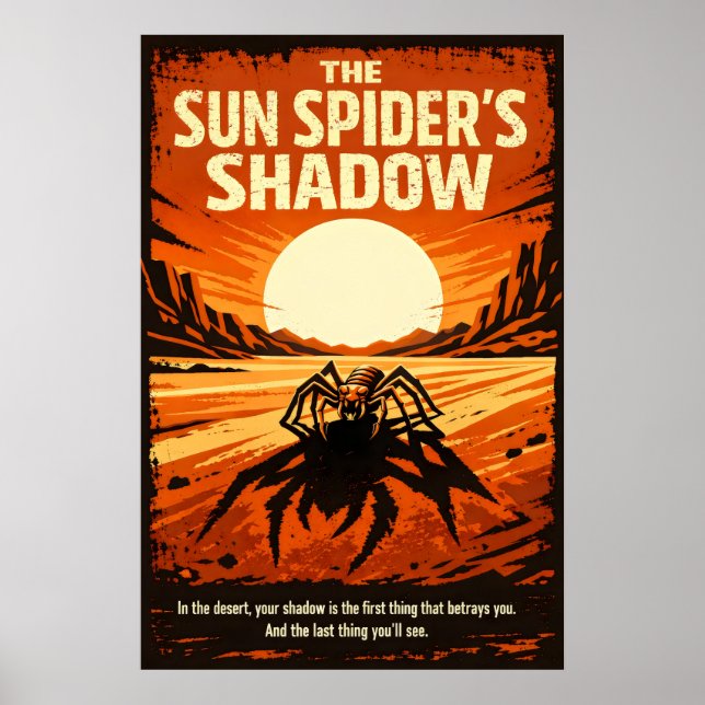 Der Schatten des Sonnenspinnen-Wüstenkunst Poster (Vorne)