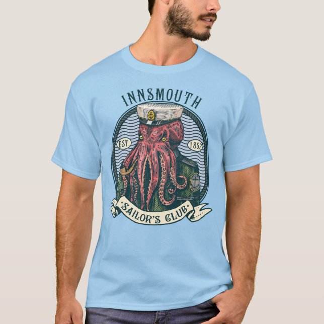 Der Schatten über Innsmouth Lovecraft Cthulhu Sail T-Shirt (Vorderseite)