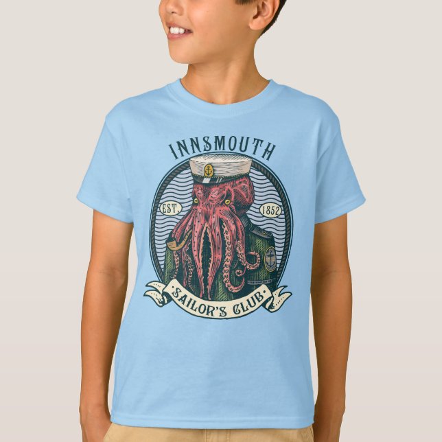 Der Schatten über Innsmouth Lovecraft Cthulhu Sail T-Shirt (Vorderseite)