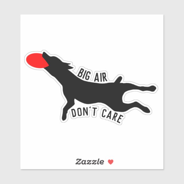 Der Scheibenhund frisbee große Luft kümmert sich n Aufkleber (Blatt)