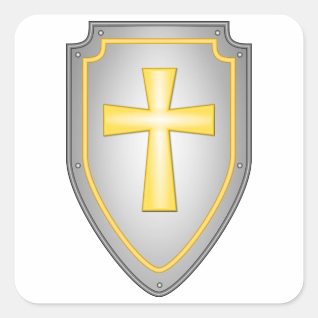 Der Schein des Glaubens Quadratischer Aufkleber (Vorderseite)