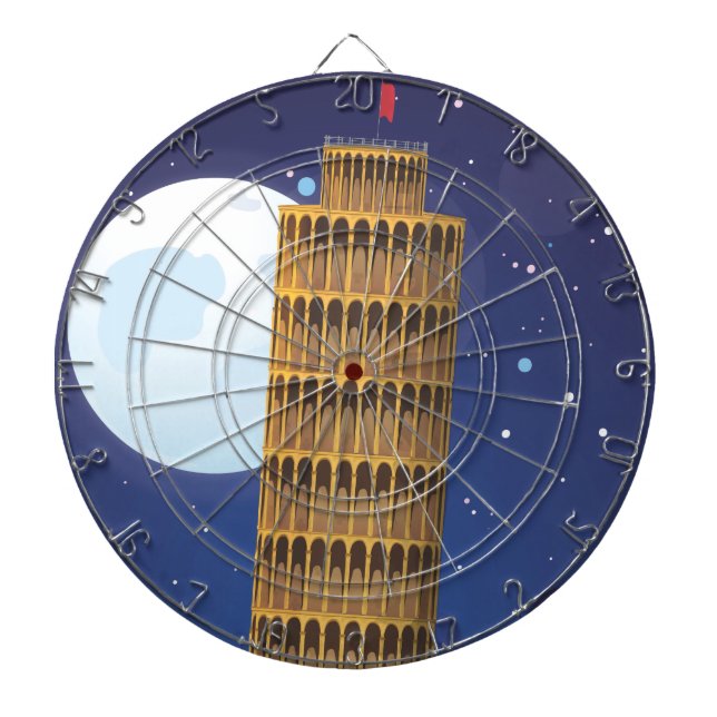 Der Schiefe Turm von Pisa Dartscheibe (vorne)