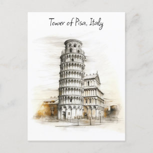 Der Schiefe Turm von Pisa, Italien Postkarte